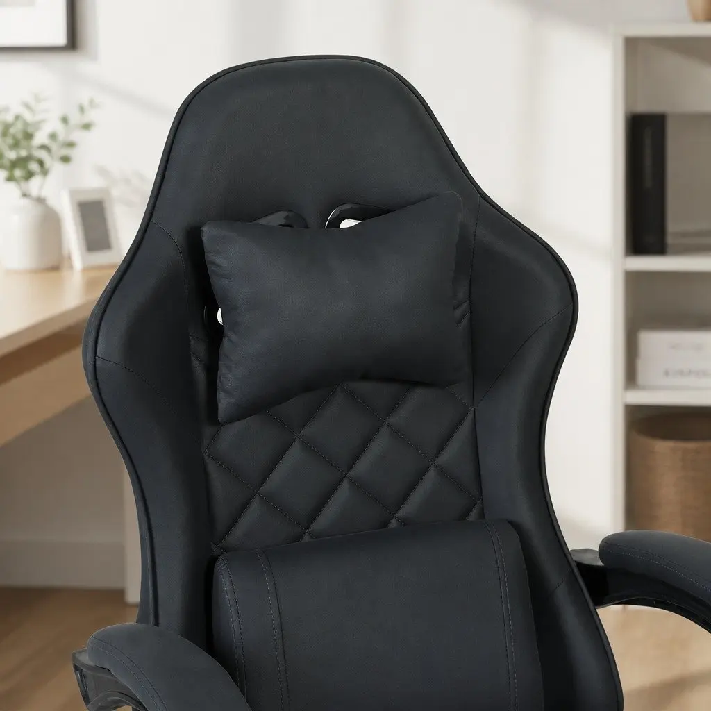 Office Chair Deep Grey High Back Ergonomic Reclining Swivel with Adjustable Lumbar Support