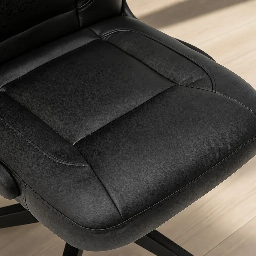 Executive Office Chair Black Ergonomic High Back Swivel Adjustable PU