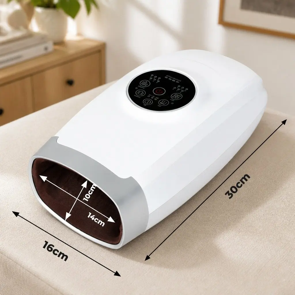 Electric Hand Massager With Heat Air Compression Acupressure Therapy Wrist Palm