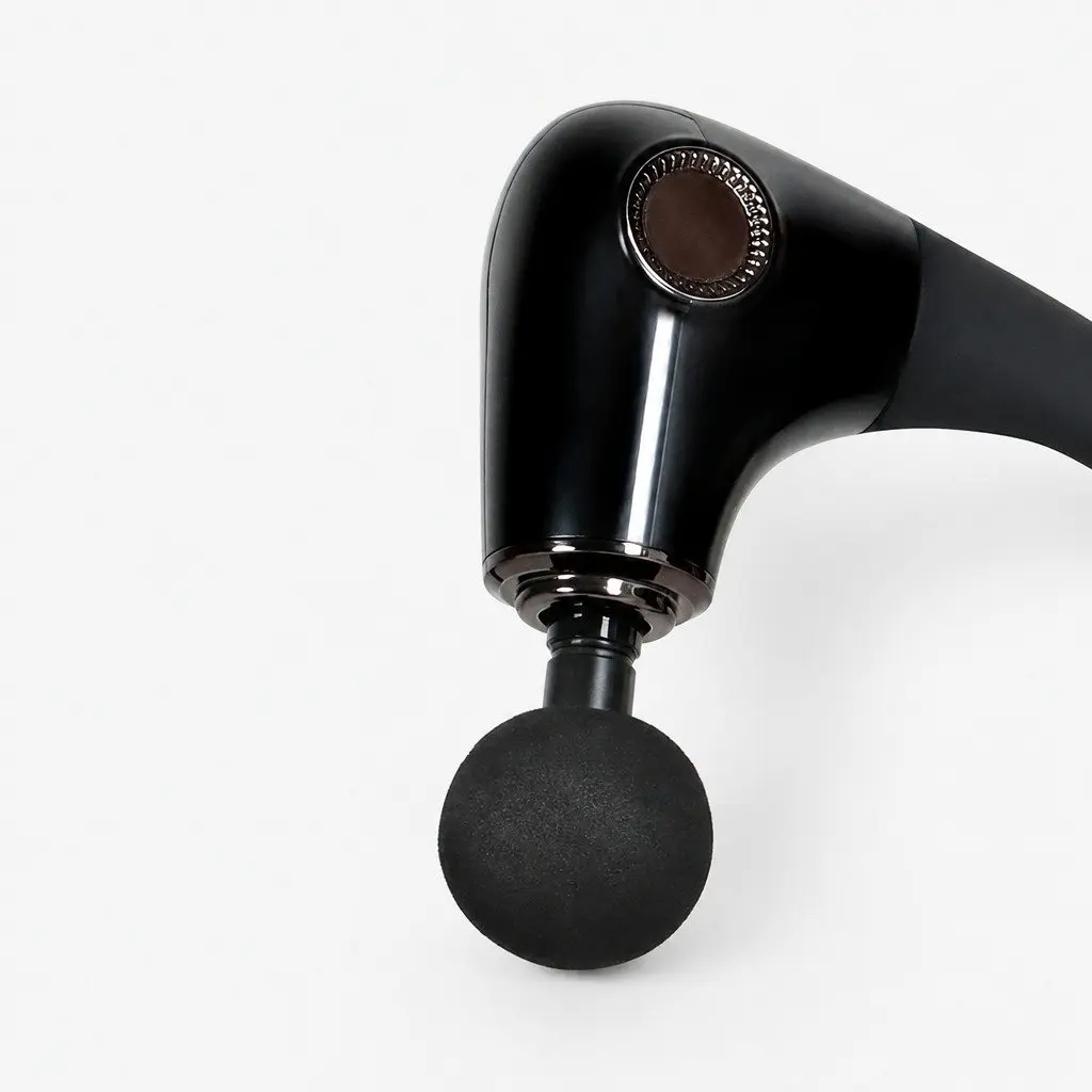 Massage Gun Extended Handle Deep Tissue Percussion Muscle Relief 4 Heads 5 Speed