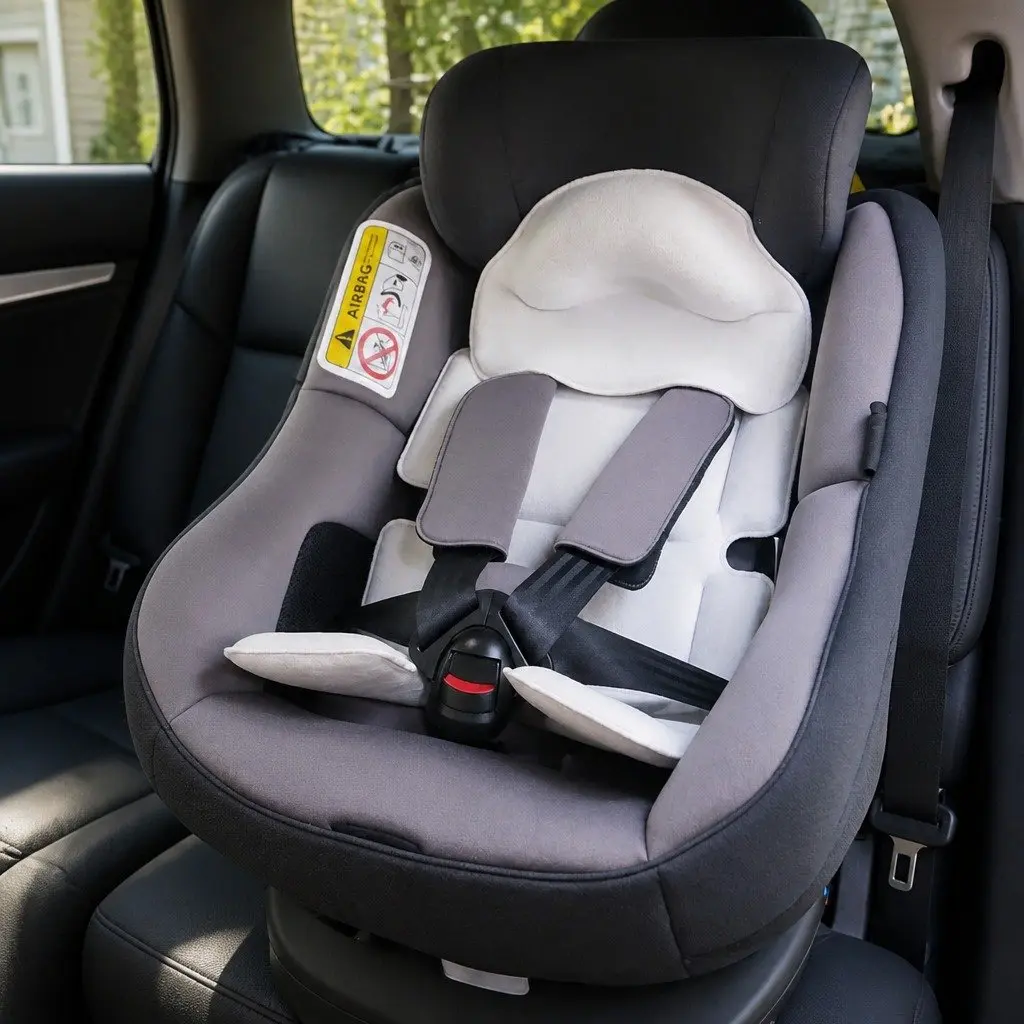 2-in-1 Seat Cushion Grey Universal Size Comfort Support Pad for Highchair Car Stroller