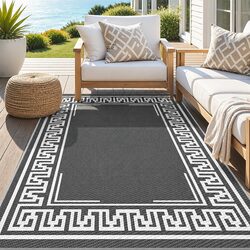 Compact and Stylish 152x244cm Outdoor Rug in Grey