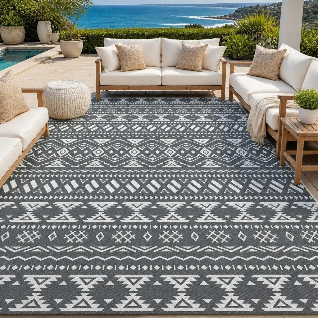Grey Outdoor Area Rug