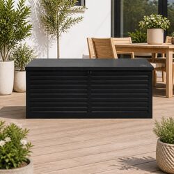Compact 390L Outdoor Storage Box with Lock - Black