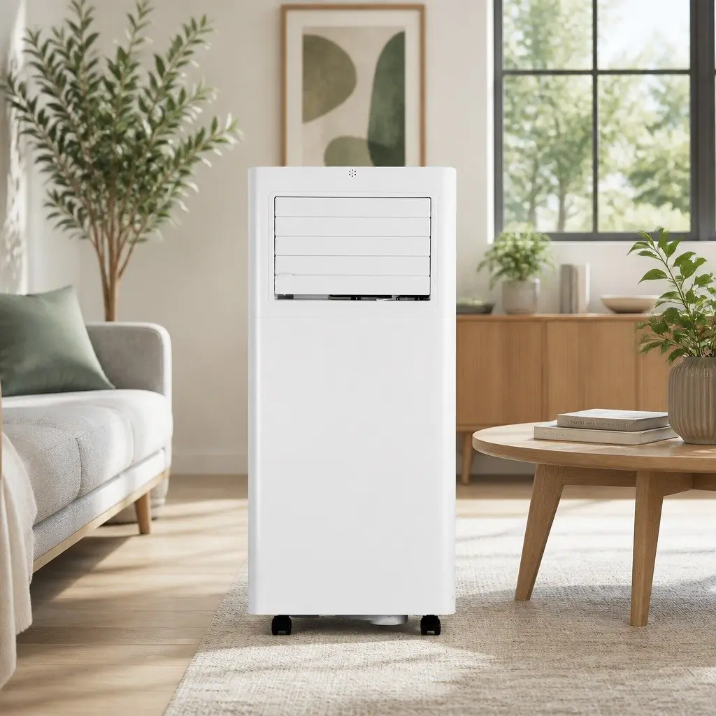 Portable Air Conditioner White 7000BTU 3-in-1 Cooling Dehumidifier Fan with Remote Control