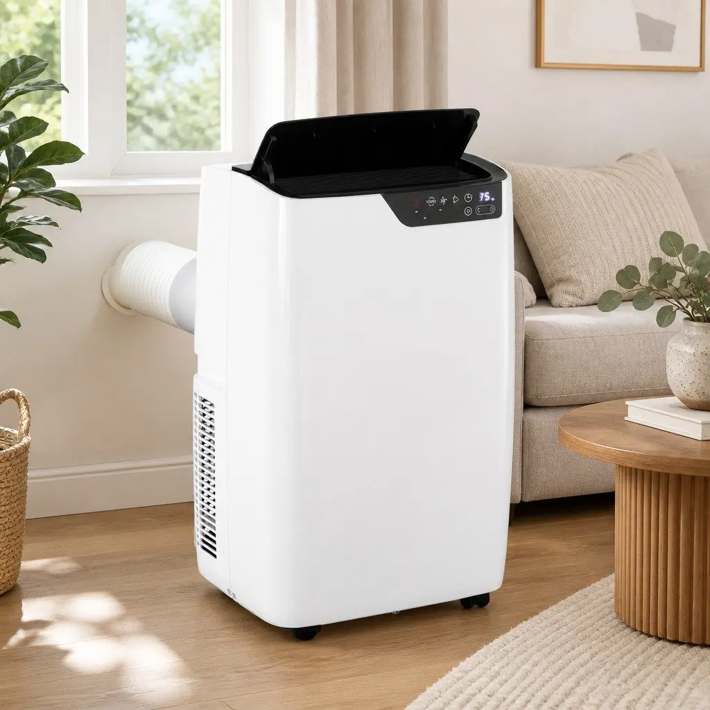 Portable Air Conditioner White 12000BTU 3-in-1 Dehumidifier Fan with Remote Control