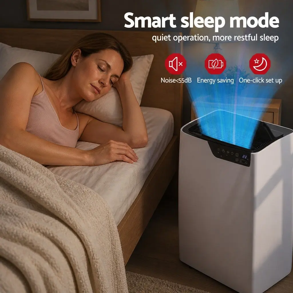 Portable Air Conditioner White 12000BTU 3-in-1 Dehumidifier Fan with Remote Control