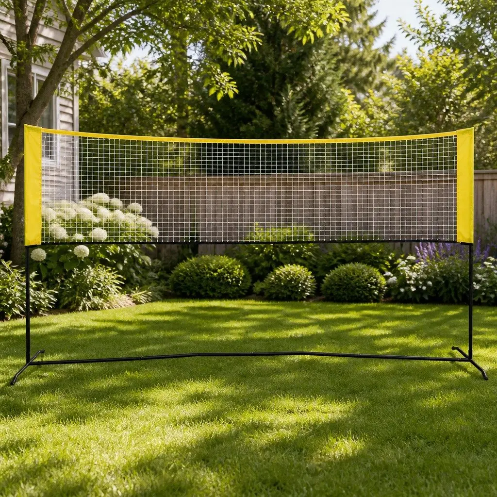 Portable Sports Net Green 10ft Adjustable Multi-Sport for Pickleball Badminton Tennis Volleyball