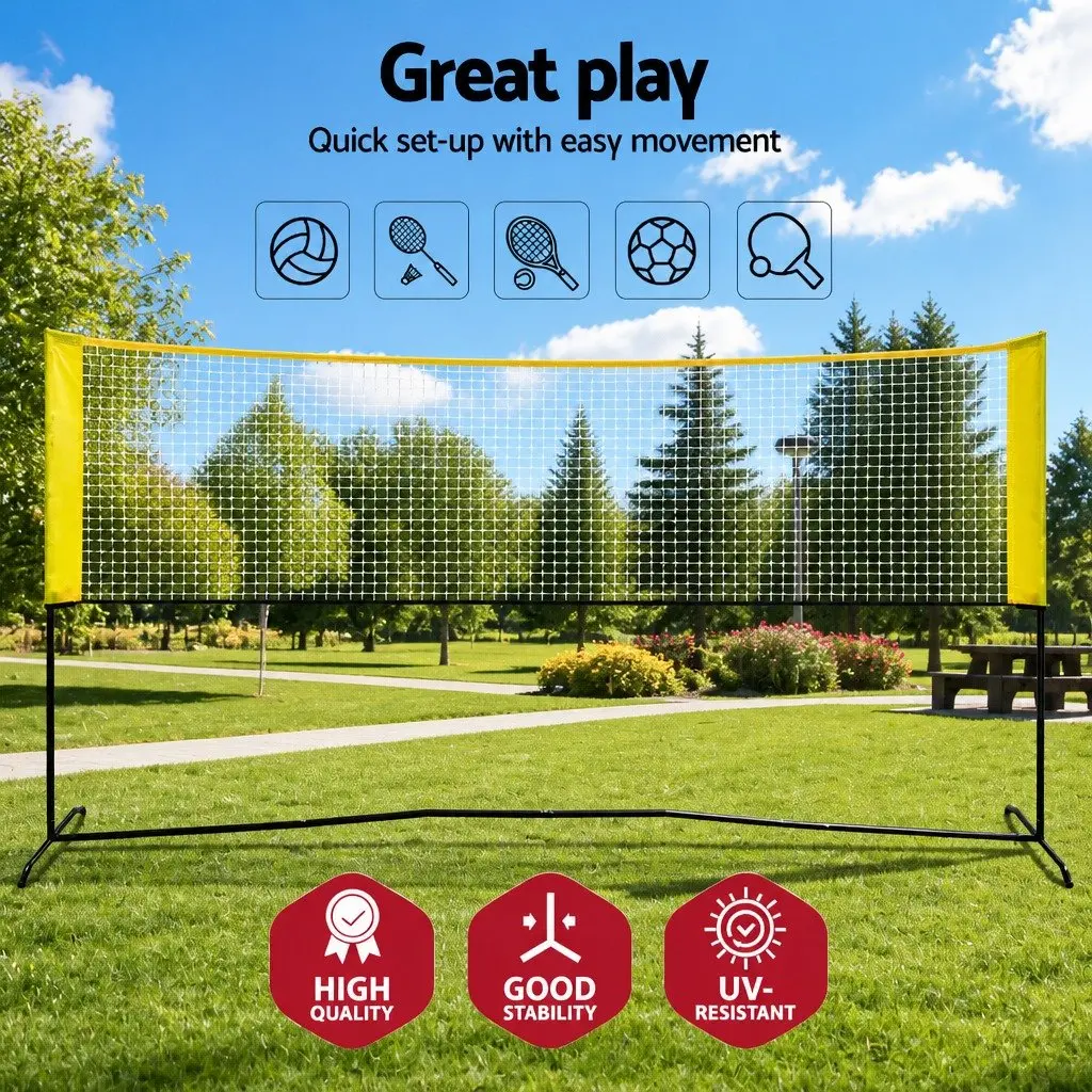 Portable Sports Net Green 10ft Adjustable Multi-Sport for Pickleball Badminton Tennis Volleyball