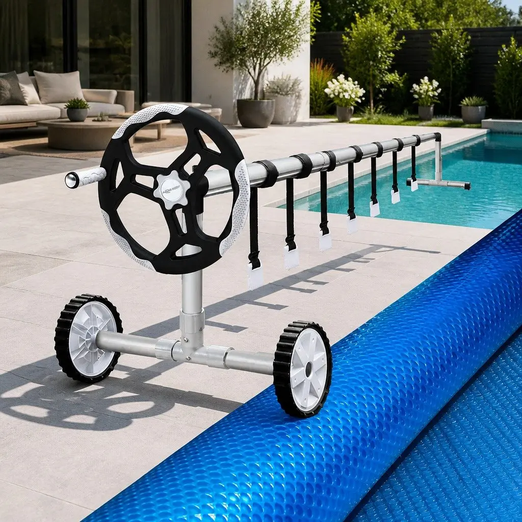 Pool Cover Blue 10x4m 500 Micron Solar Blanket with Aluminium Roller