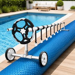 Efficient 10x4m Pool Cover with User-Friendly Roller Kit