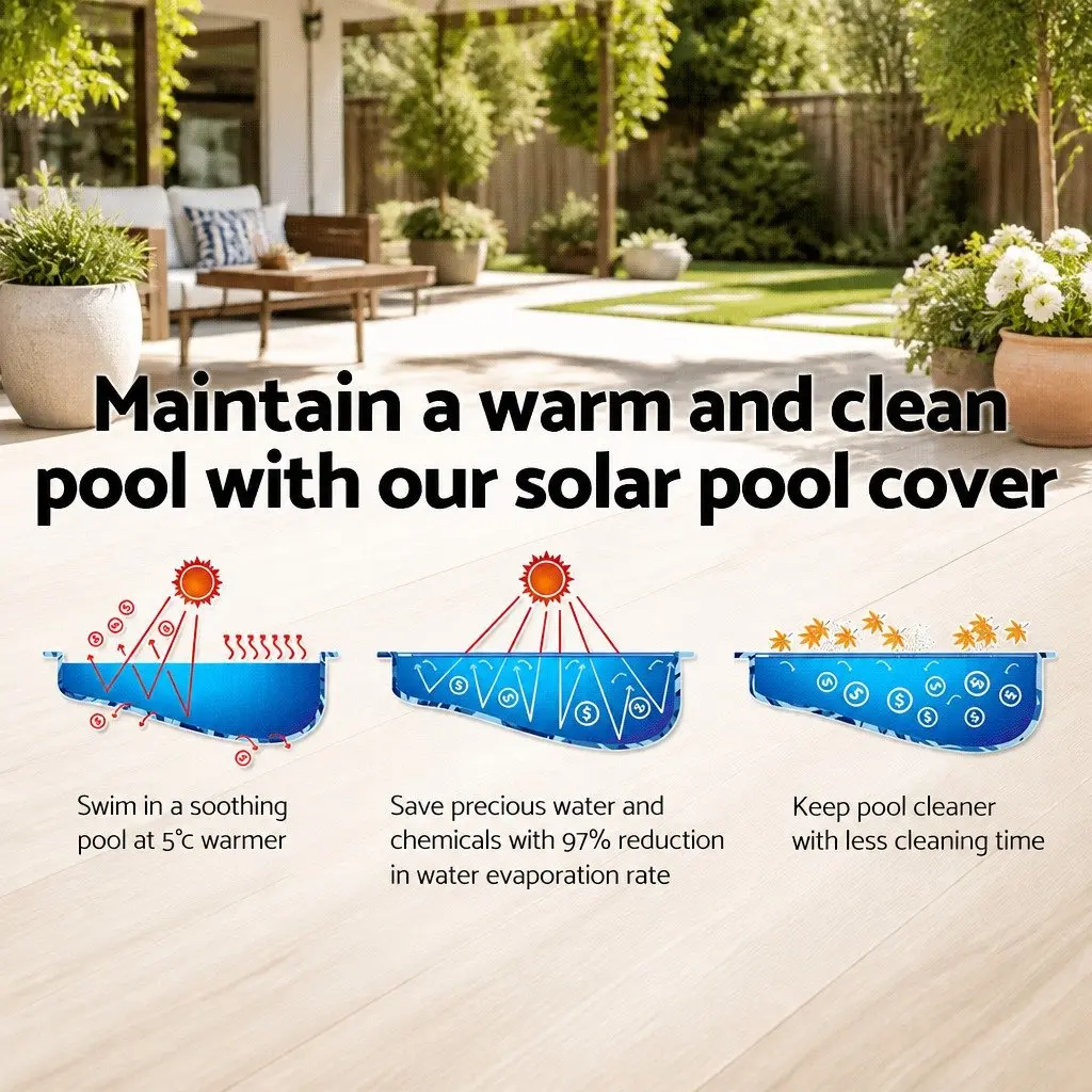 Pool Solar Blanket Cover Blue 11m x 4.8m 500 Micron Isothermal Heat Trap