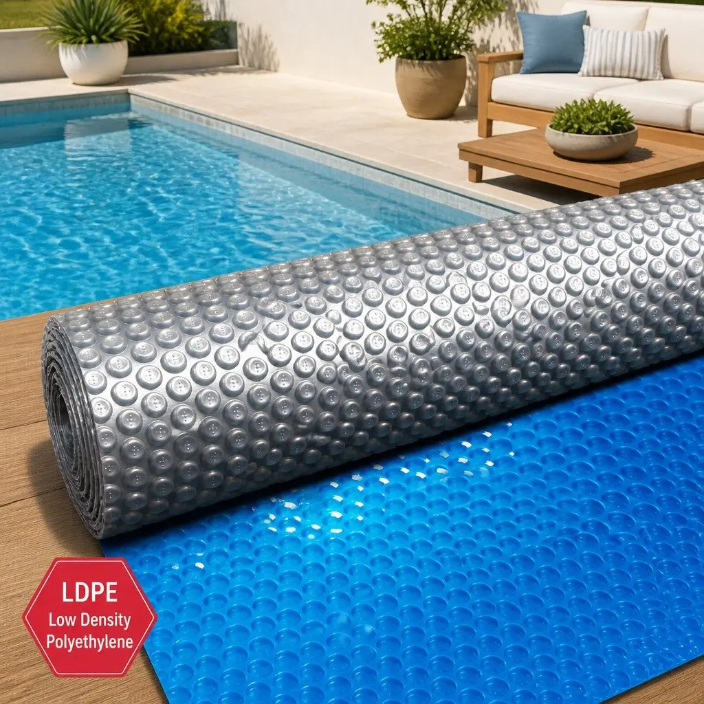 Solar Pool Cover 11M x 6.2M 400 Micron Blue Silver Isothermal Swimming Blanket