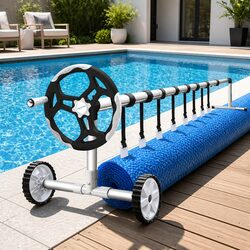 6.5x3m Solar Pool Cover with Roller - Efficiency Matters