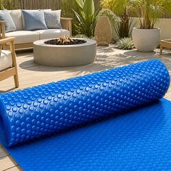 Pool Solar Cover 7m x 4m 600 Micron Bubble Swimming Pool Thermal Blanket Blue