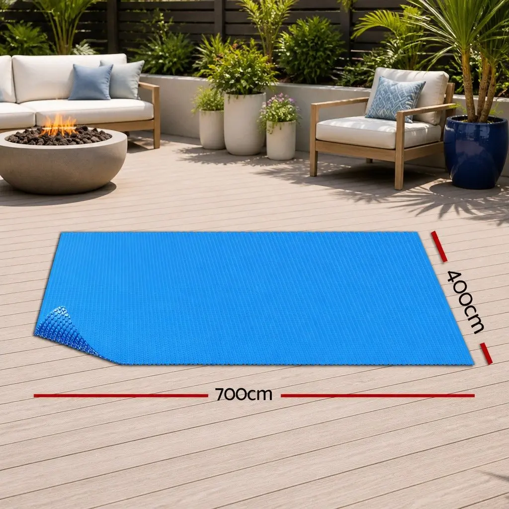 Pool Solar Cover Blue 7m x 4m 600 Micron Bubble Thermal Blanket