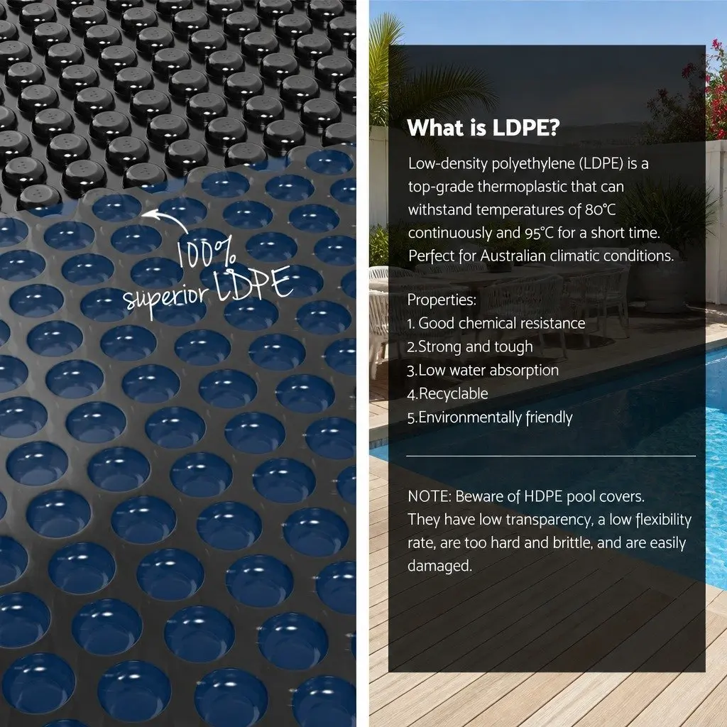 Pool Cover Solar Blanket Blue and Black 7x4m with Aluminium Roller Adjustable 5.55m