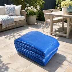 Pool Cover 8x4.2m Solar Blanket 400 Micron Blue Roller Adjustable Aluminium
