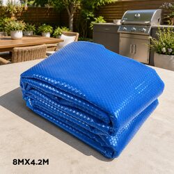 Compact 8x4.2m Solar Pool Cover with Roller Ease