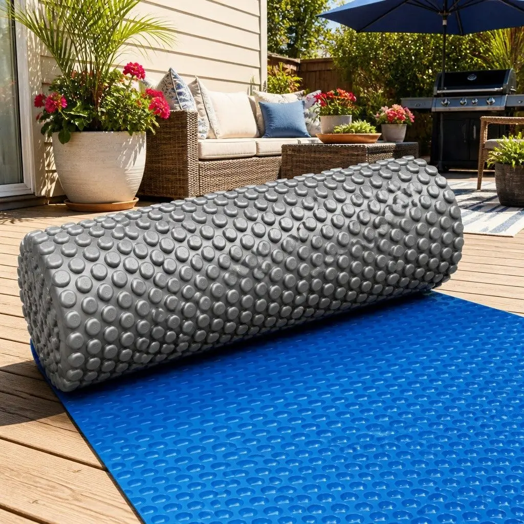 Solar Pool Cover Blue Silver 8x4.2m 600 Micron Bubble Heat Blanket Isothermal