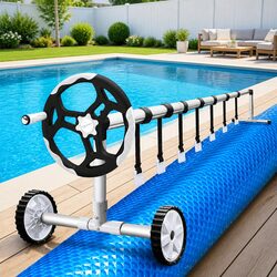 Efficient Solar Pool Cover & Roller System - 8.5x4.2m
