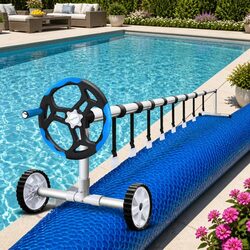 Compact 8.5x4.2m Solar Pool Cover with Aluminium Roller