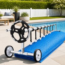 8.5x4.2m Solar Pool Cover with Adjustable Roller