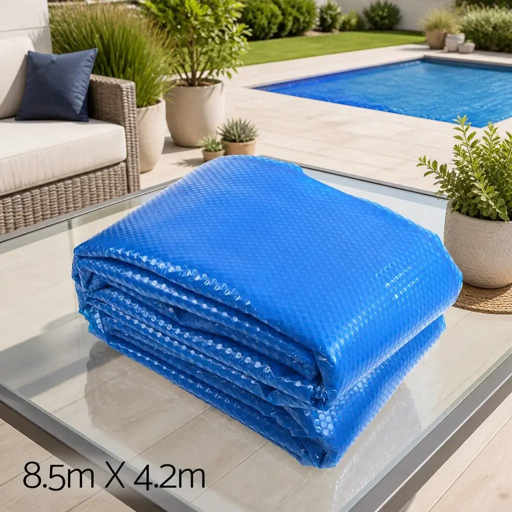 Solar Pool Cover 8.5x4.2m 500 Micron Blue Silver Isothermal Swimming Pool