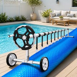 Compact 9.5x5m Solar Pool Cover with Efficient Roller System