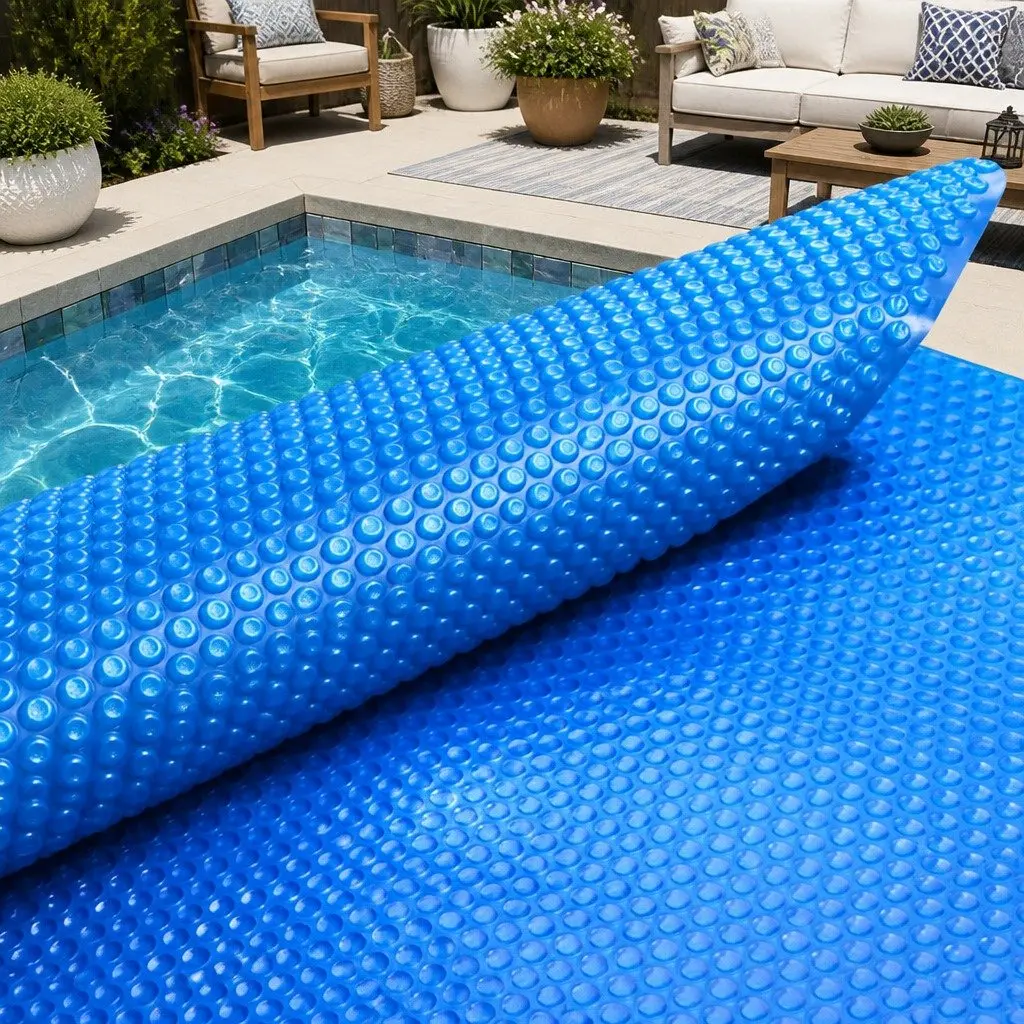 Solar Pool Cover 9.5x5m 500 Micron Blue Swimming Pool Blanket Thermal Bubble