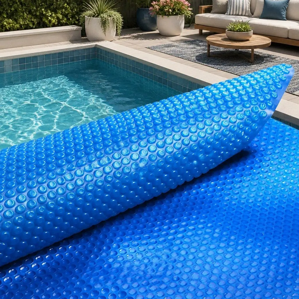 Solar Pool Cover 9.5x5m 500 Micron Blue Swimming Pool Blanket Thermal Bubble