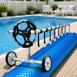 Compact 9.5x5m Pool Cover with Roller for Effective Use