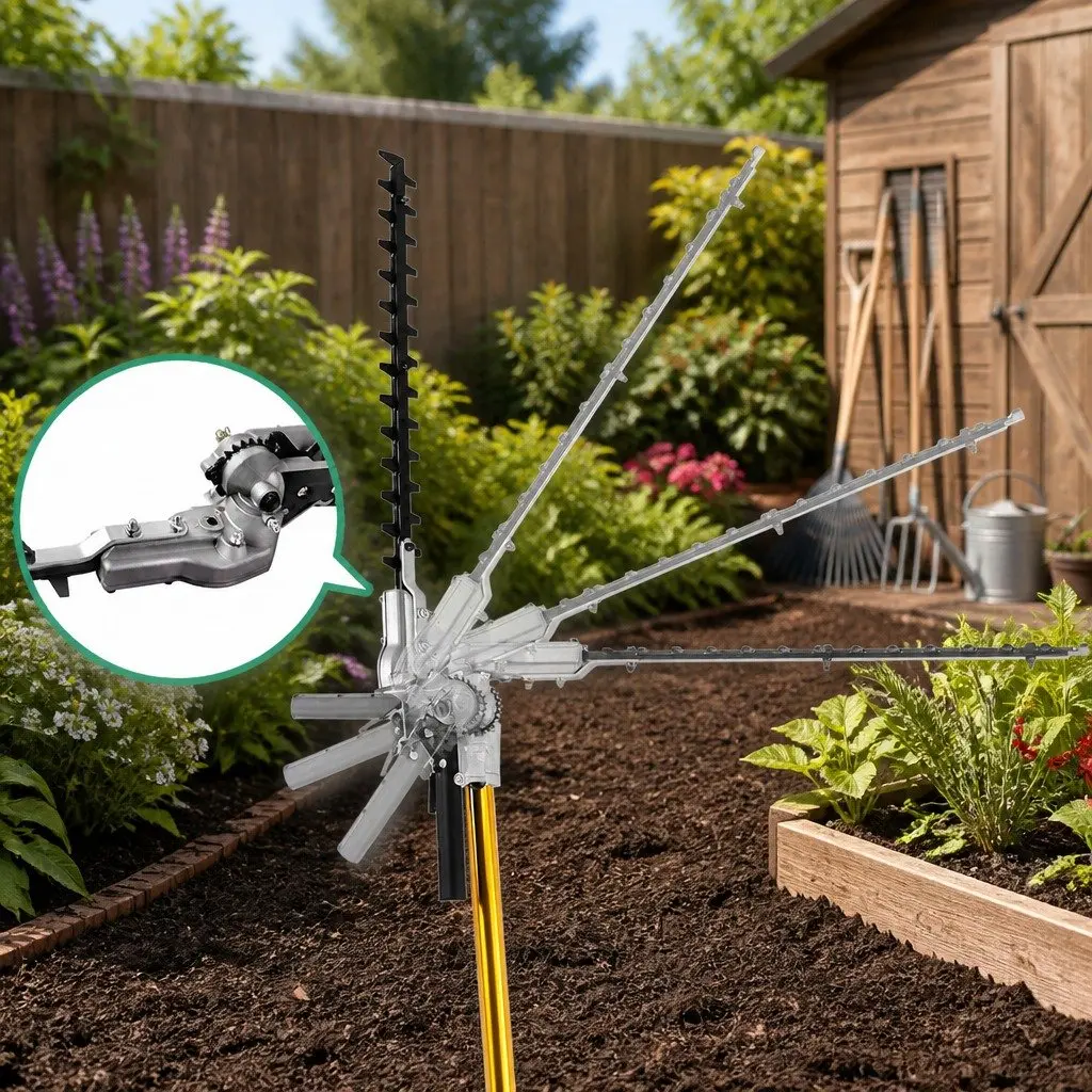 Pole Chainsaw Black 52cc 2-in-1 Hedge Trimmer Long Reach 5.6m