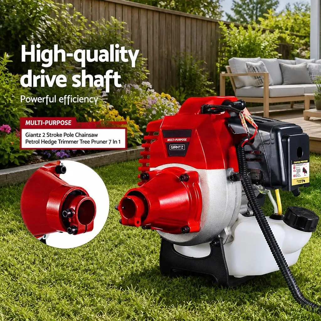 2 Stroke Pole Chainsaw Petrol Hedge Trimmer Tree Pruner 7 in 1 Multi Tool