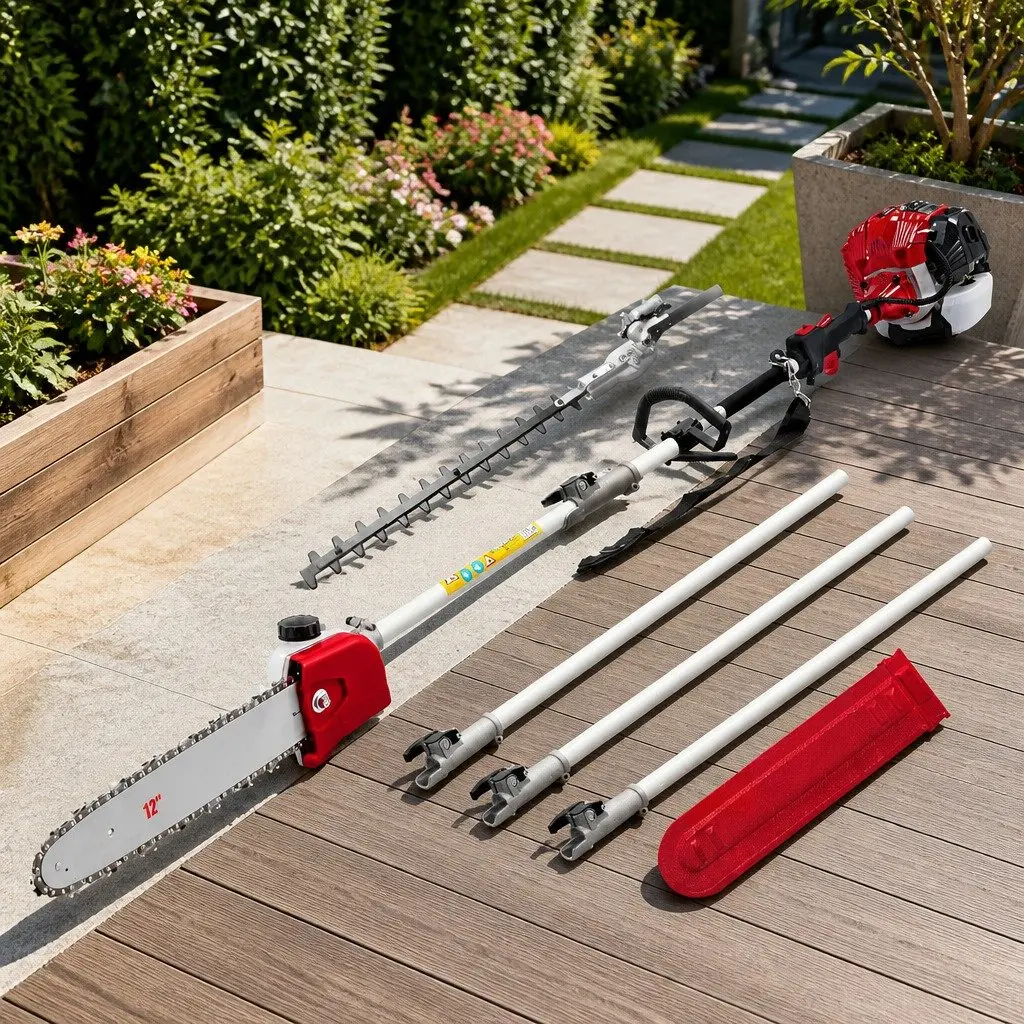 52cc Petrol Pole Chainsaw and Hedge Trimmer