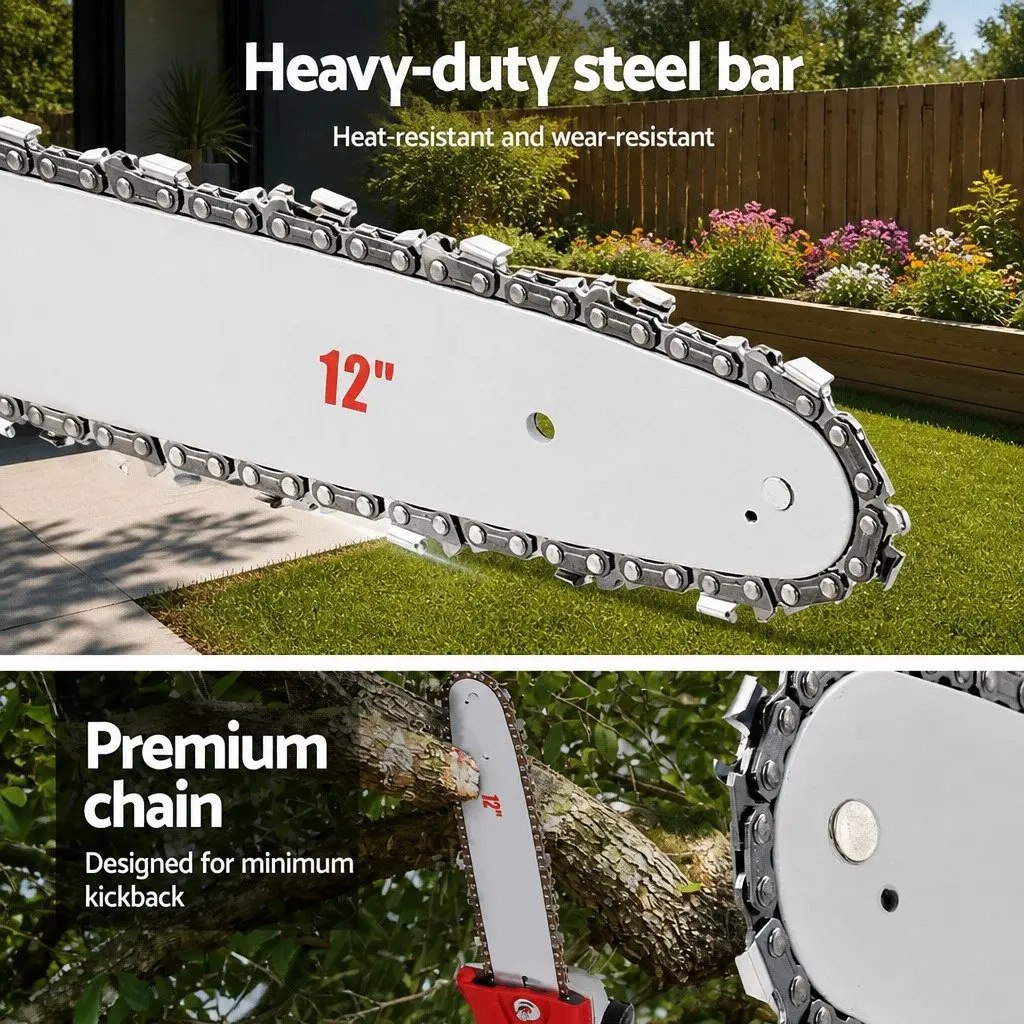 Pole Chainsaw with 12 Inch Bar for Trees