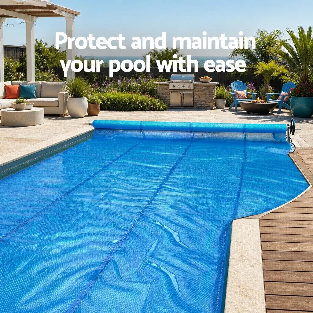 Pool Cover Roller Blue 5.5m Adjustable Aluminium Swimming Pool Solar Blanket Reel
