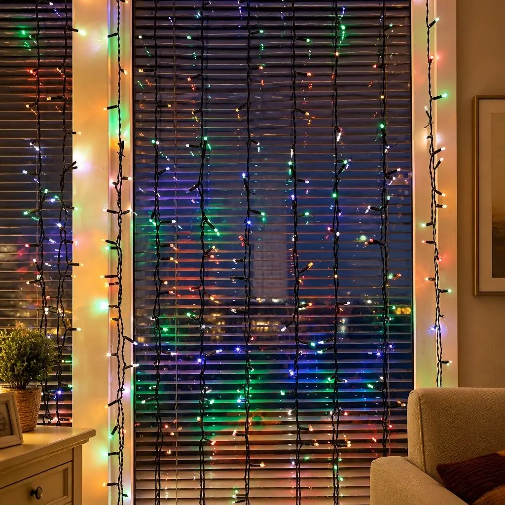 Solar Powered LED String Lights Warm White 25M 200LED Waterproof Automatic Operation