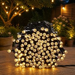 Efficient Solar LED String Lights with Bright Illumination