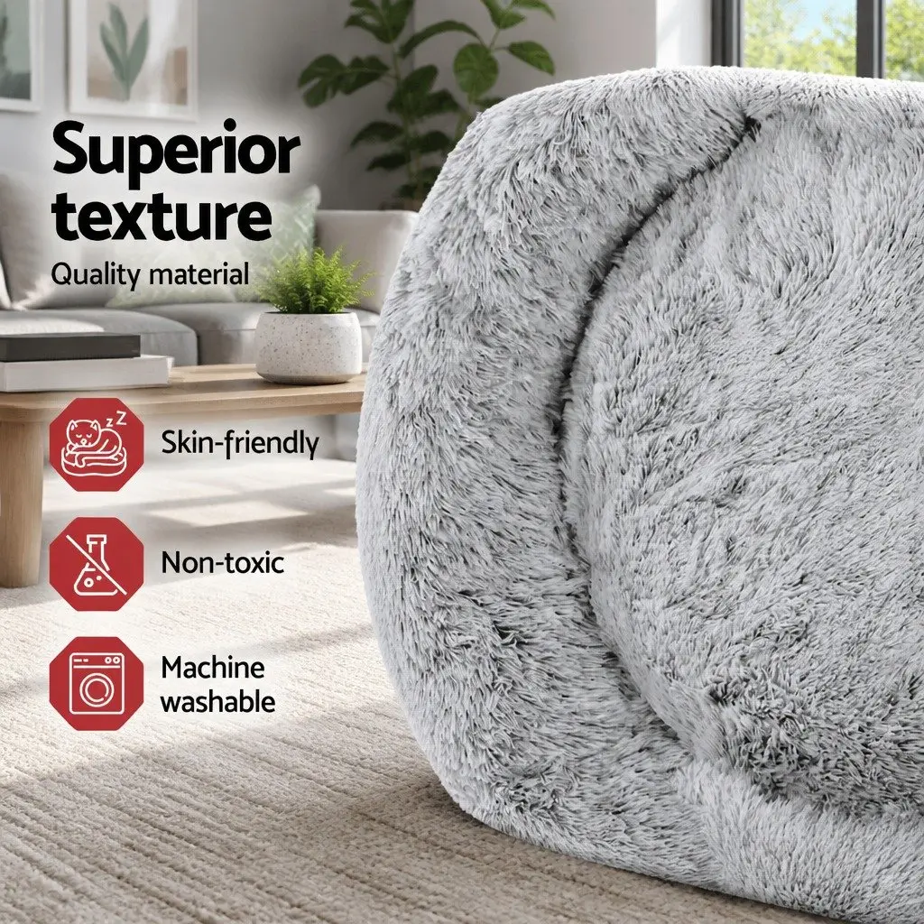 Dog Bed Extra Large Light Charcoal Soft Plush Non-Slip Base