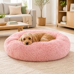 Large Pet Bed for Dogs and Cats - 90cm, Pink
