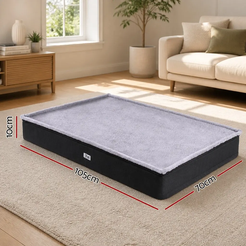 Pet Bed Dog Cat Large Calming Soft Sofa Foam Cushion Washable Cover Grey