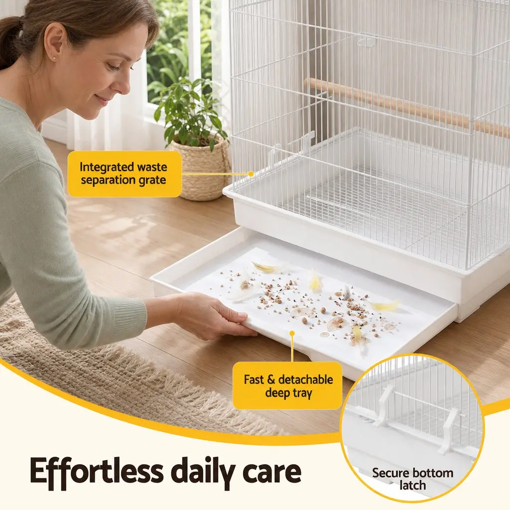 100cm Bird Cage Aviary Parrot Budgie Cockatiel Hanging Tabletop with Perches