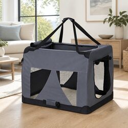 Your Go-To Pet Carrier for Safe Travels 121x80cm Grey