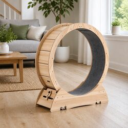 Wooden Cat Exercise Wheel with Silent Operation 91cm