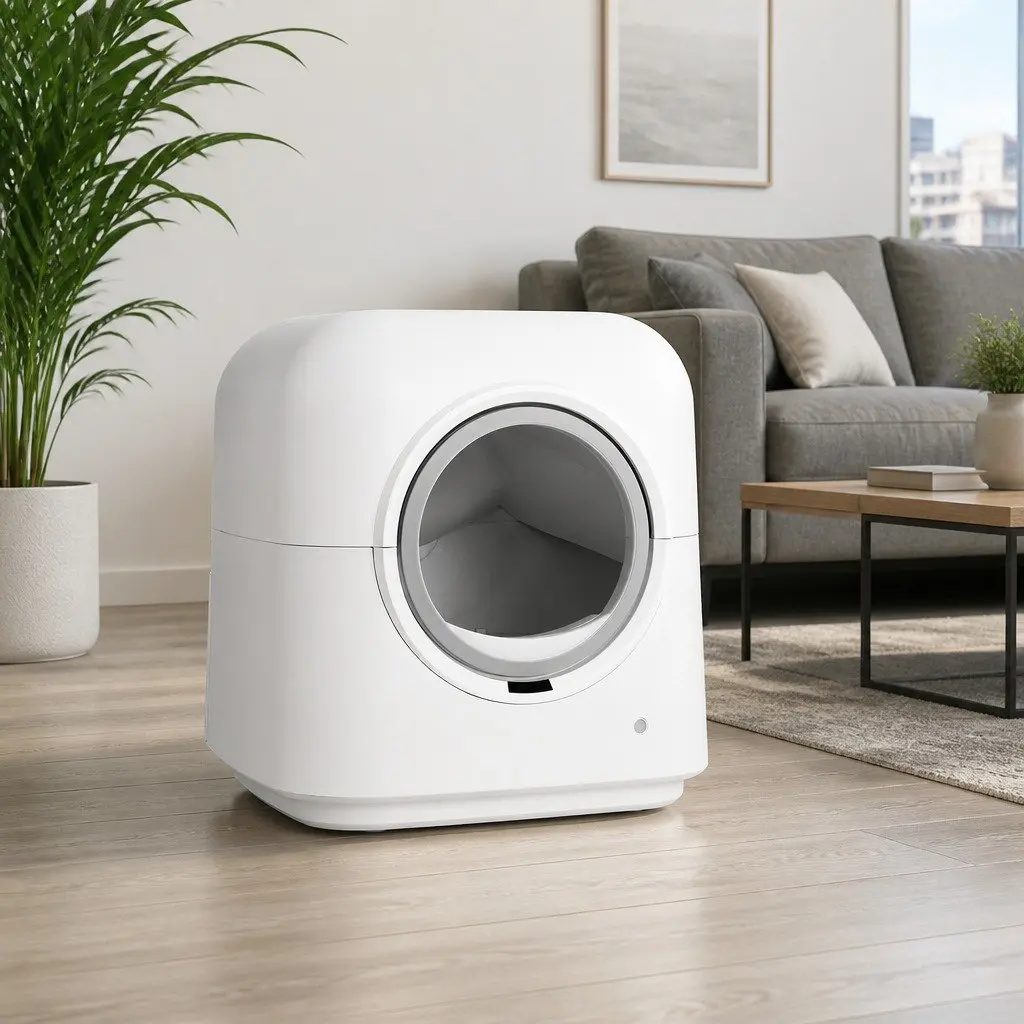 Cat Litter Box with Easy Controls