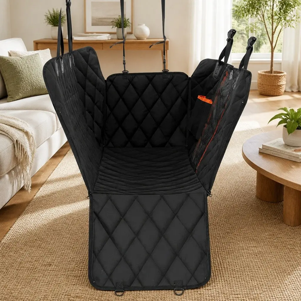 Pet Car Seat Cover Dog Hammock Protector Waterproof Non-Slip Back Bench Tailgate