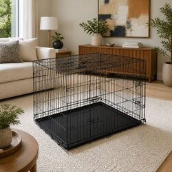 Compact and Sturdy 48" Foldable Dog Cage