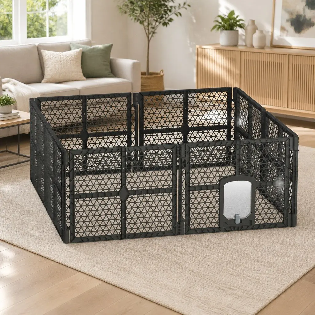 8-Panel Dog Playpen for Safe and Spacious Living