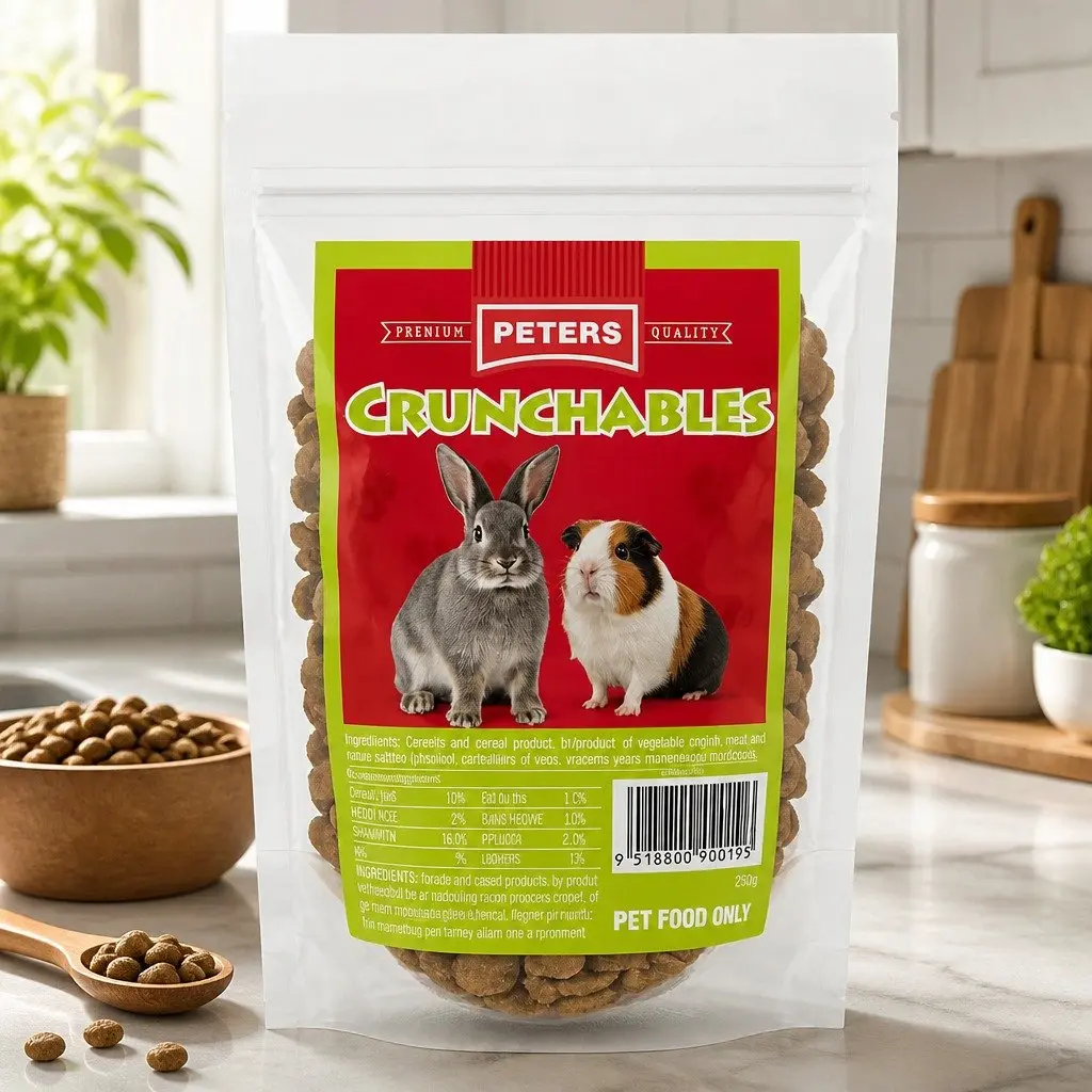 Small Animal Treat Mix Crunchy Texture 250g for Rabbits and Guinea Pigs Chewing Snack 12 Pack